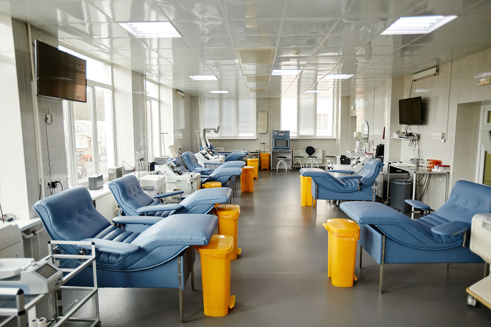 Empty Blood Donation Room